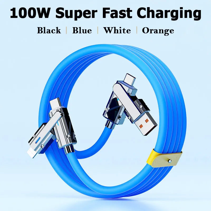 Type C To Type C Cable 2-In-2 100W PD Fast Charging USB to USB C Lightning Data Transfer Cord for iPhone iPad Huawei Xiaomi